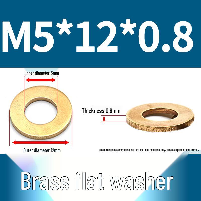 Brass and Copper Shim Washers: Sizes M2-M20