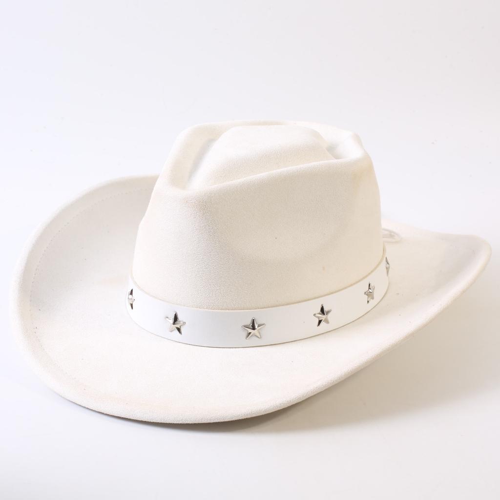 Beliebte europäische und amerikanische klassische Wildleder-Western-Cowboyhüte, Retro-Mode-Cowboyhüte für Herren und Damen