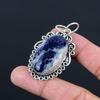 Natürlicher Sodalith Edelstein Indischer Schmuck 925 Sterling Silber Anhänger Für Frauen