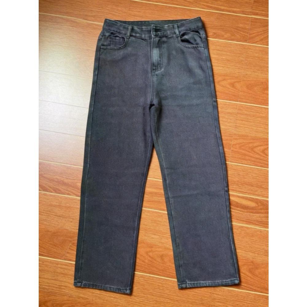 Damen Jeans mit hoher Taille und geradem Bein, Lockere Wide Leg Jeans aus Denim, Säuregewaschen Hellblau Dehnbare Jeans mit Taschen, Lässige Büro-Arbeitshosen