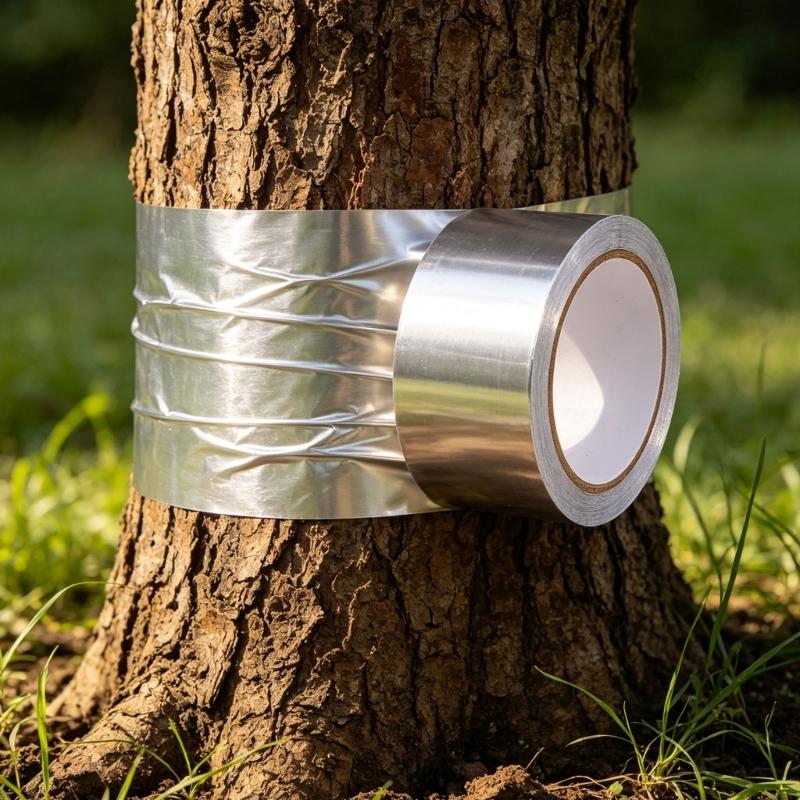 Climb Block Tree Band, Silver Wrap Tape for Garden Care, 2 Roll Set 1.97 Inch x 32.8 Feet for Routine Yard Checks and Garden Rows Use