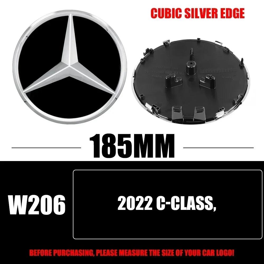Car Sticker For Mercedes Benz 3D 185MM 205MM Front Grille Star Logo Emblem Badge For Mercedes-Benz C Class W206 W253 GLC GLE V C