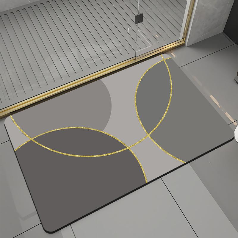 

VIKAMA diatom mud front door mat, bathroom mat, kitchen mat, anti-slip shower mat, quick-drying home decoration 40X60CM 1.3X2FT