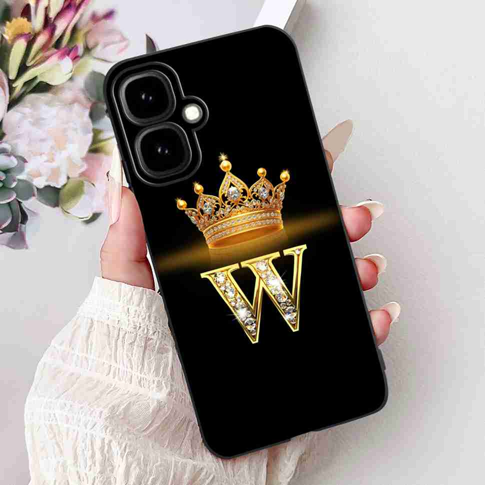 For Infinix Smart 10 4G 6.67" 2025 Case Popular Letter A-Z Crown Soft Silicone TPU Cover For Infinix Smart10 smart10 Phone Cases