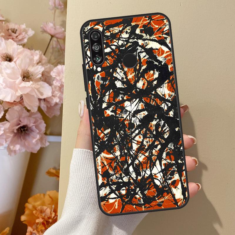 

Jackson Pollock Free Form painting For Huawei Nova Y70 Y91 Y61 Y73 Y72 Y90 Y60 12s 12i 11i 8i 9 10 SE P40 Lite P30 P60 Pro Case Huawei Nova Y60