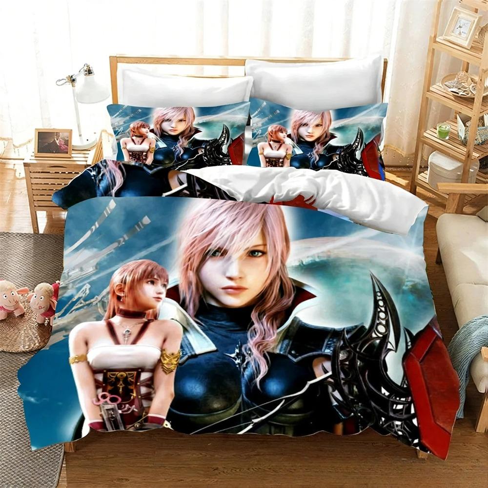

Final Fantasy Duvet Love Child Duvet Cover Set HD Comforter Cover Bedclothes for Kids Bedding Sets Bedroom Decor 135x200cm