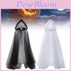 Witch Vampire Cosplay Cloak With Mesh Hood For Halloween Party Costumes