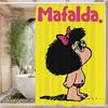 Cartoon Mafalda Bathroom Shower Curtain Shielding Partition Shower Curtain Quick Dry Can Be Scrubable Light Opaque Bath