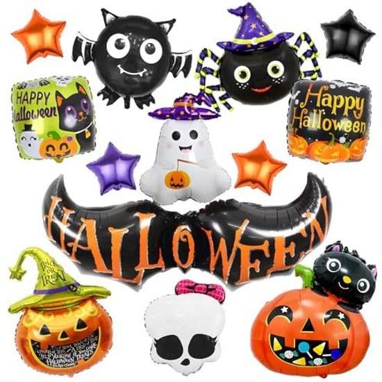Halloween Balloons 13 Pieces Decoration Balloon Decor Aluminum (Type (13 Pieces))