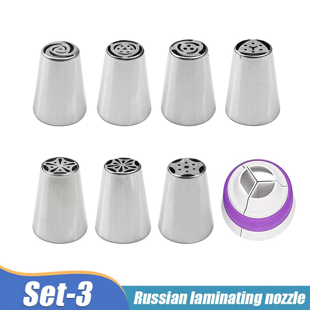 Laminating Nozzle Set Pastry Bag Icing Piping Cream Reusable Pastry Bags With Stainless Nozzle Cake Decorating Kitchen Tools