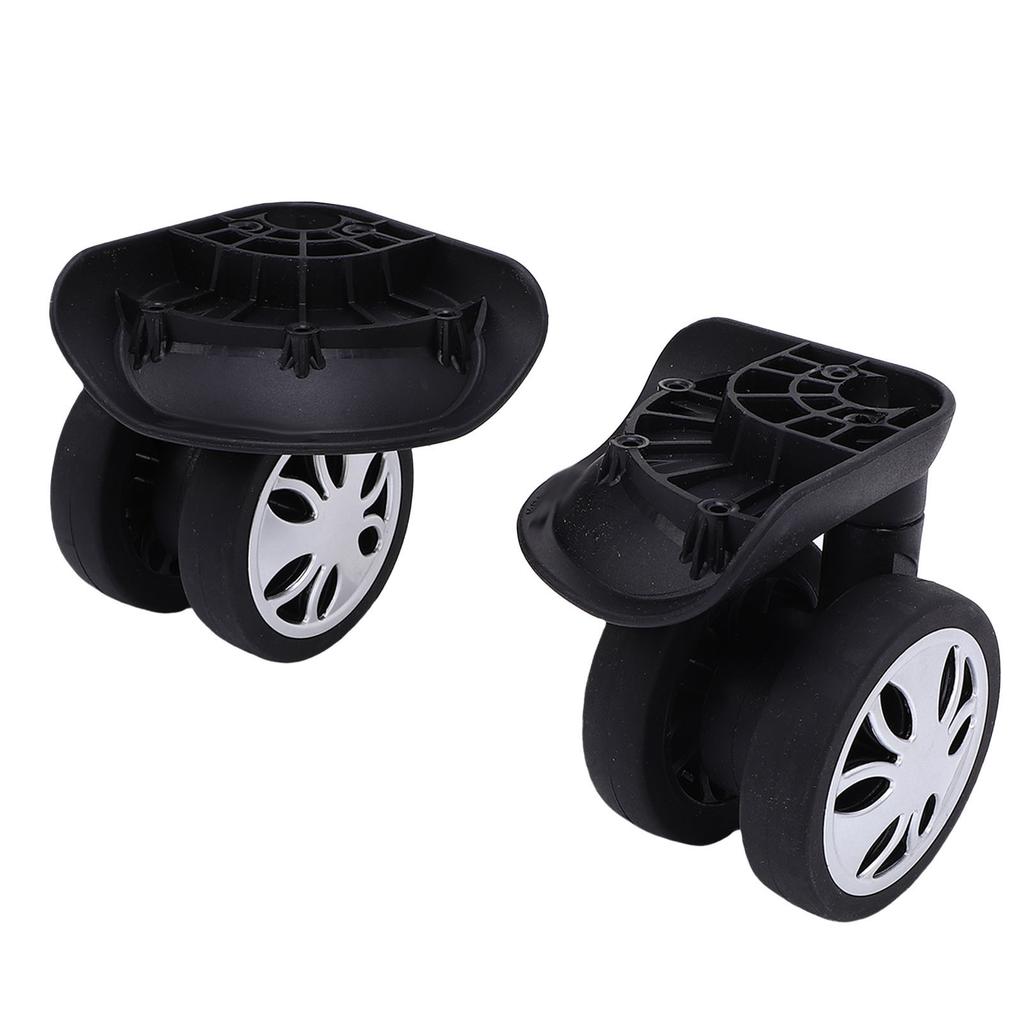 1 Pair Luggage Suitcase Wheels ABS Silent Universal Travel Suitcase Replacement Casters Wheels for DIY Repair