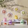 Portable Small Electric Fan Multifunctional Air Cooler Flower Clip Fan  for Office Desk Student