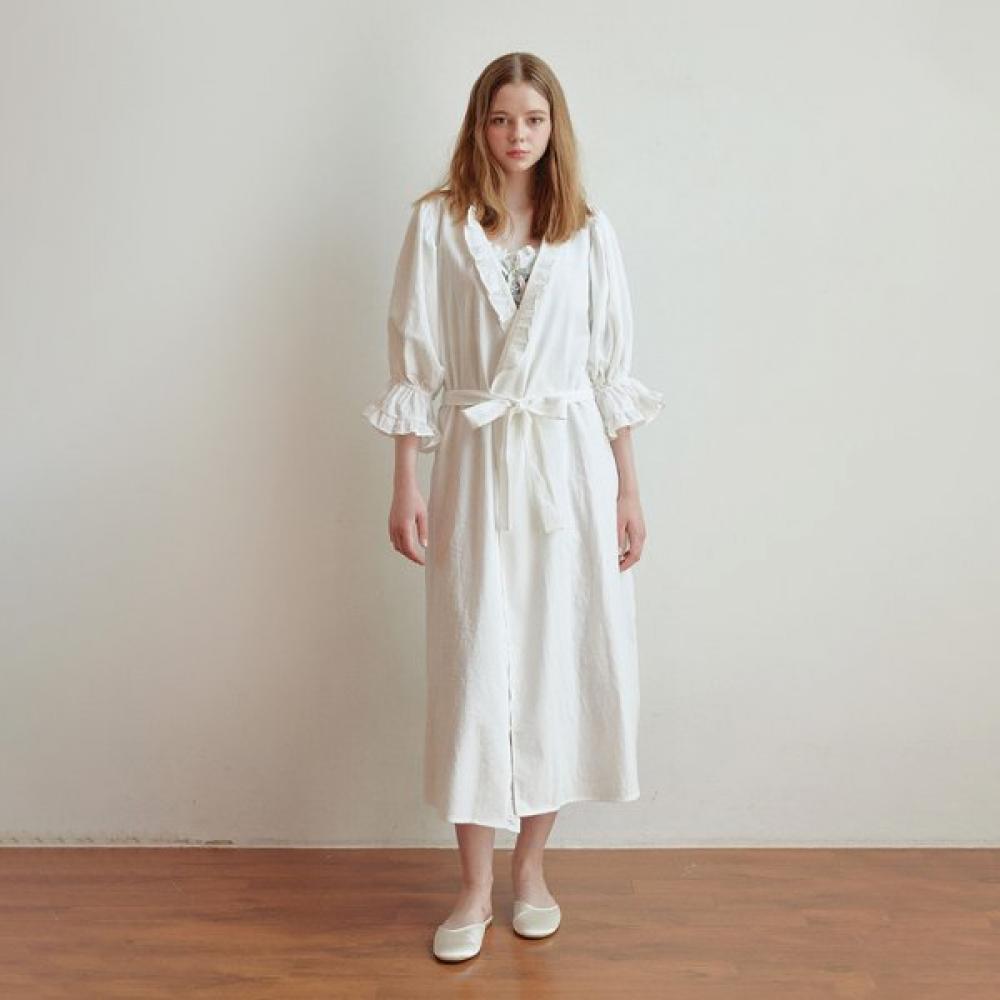 Lunaluz Women S Cotton Robe Gown Gemma Ivory/free