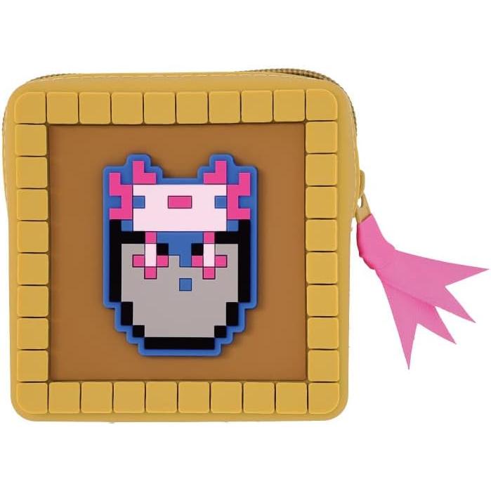 MINECRAFT Item Frame Silicone Pouch Axolotl Approx. 100 x 100 x 33mm Made of PVC Polyester M