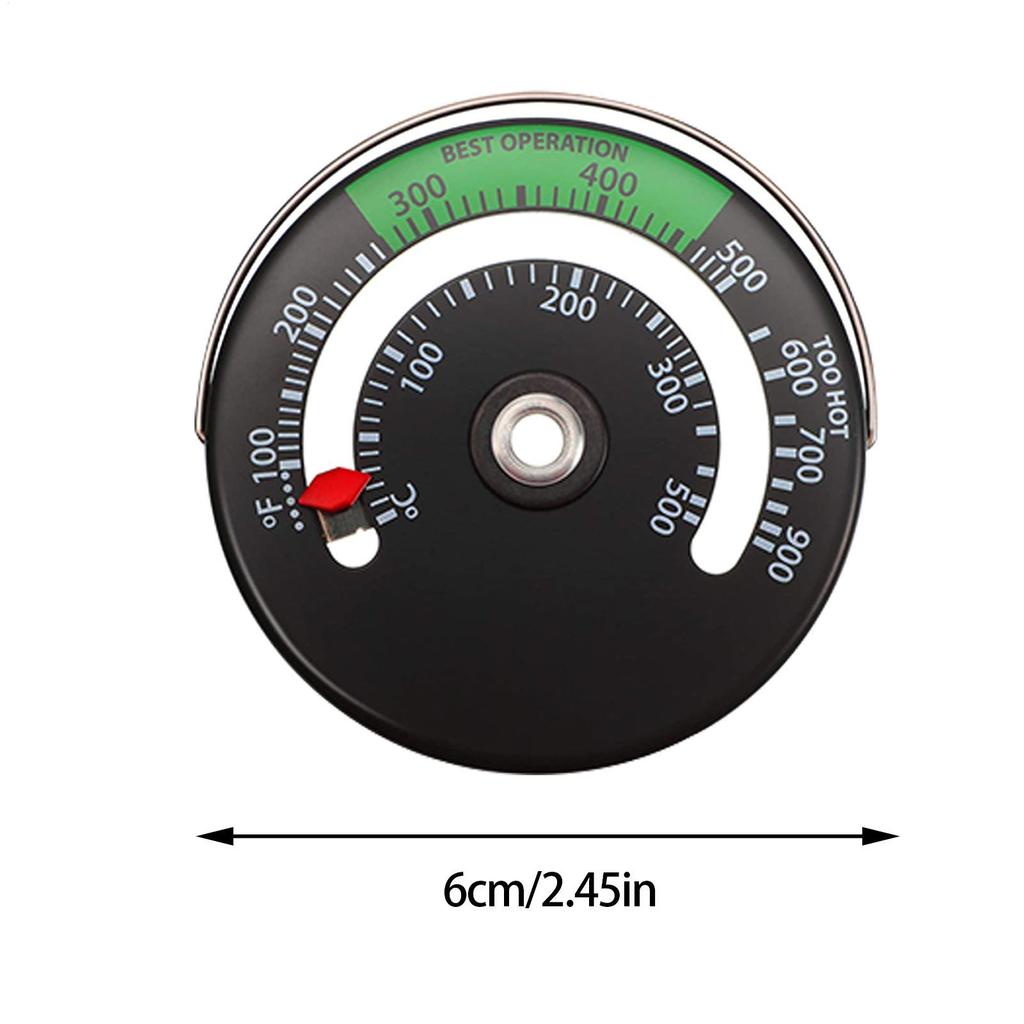 0~500 Celsius Fireplace Fan Thermometer Magnet Stovepipe Thermometer Household Wood Burning Stove Fireplace Thermometer