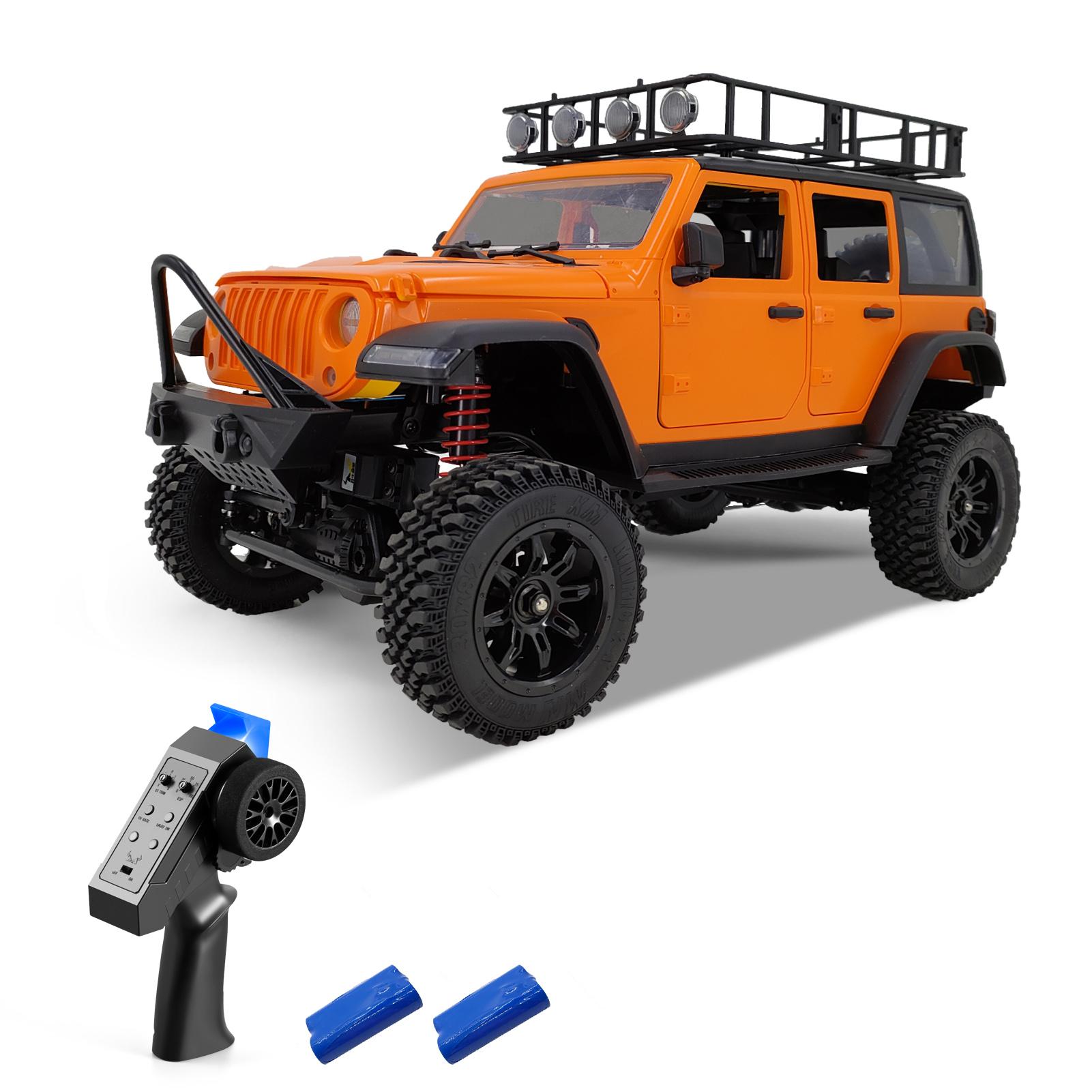 

Автомобіль на дистанційному керуванні, 1:Гусенична позашляхова вантажівка з дистанційним керуванням 2,4G, 12 масштабів і 4 колеса з підсвічуванням 2 Battery помаранчевий