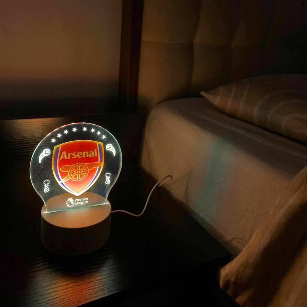Arsenal Football Desk Night Light 3D Led For Kids Christmas Gift