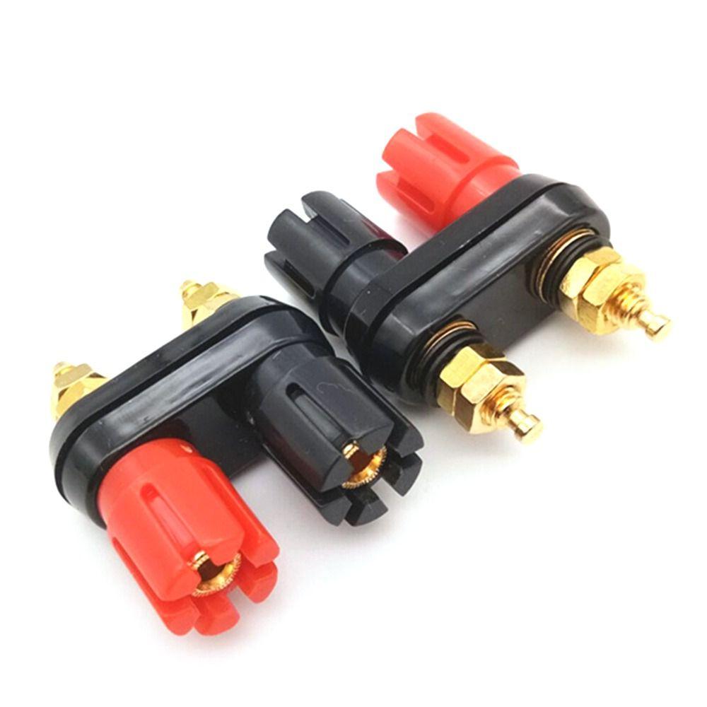 Red Black Connected Connection Connector Terminals Binding Post Plum Blossom Terminal Double Row