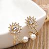 1 Pair Stud Earring Fine Workmanship Elegant Lightweight Snowflake Charm Earrings Ear Stud for Dating
