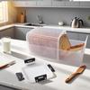 Airtight Bread Container Storage Box with Drawer Tray Transparent Lid Extend Shelf Life Bagel Kitchen Bread Organizer