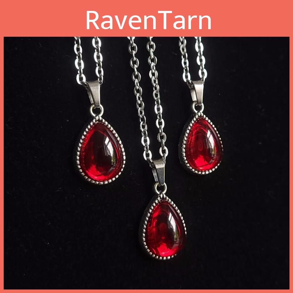 Vampire Blood Drop Necklace Gothic Jewelry With Stainless Steel Chain For Men And Women