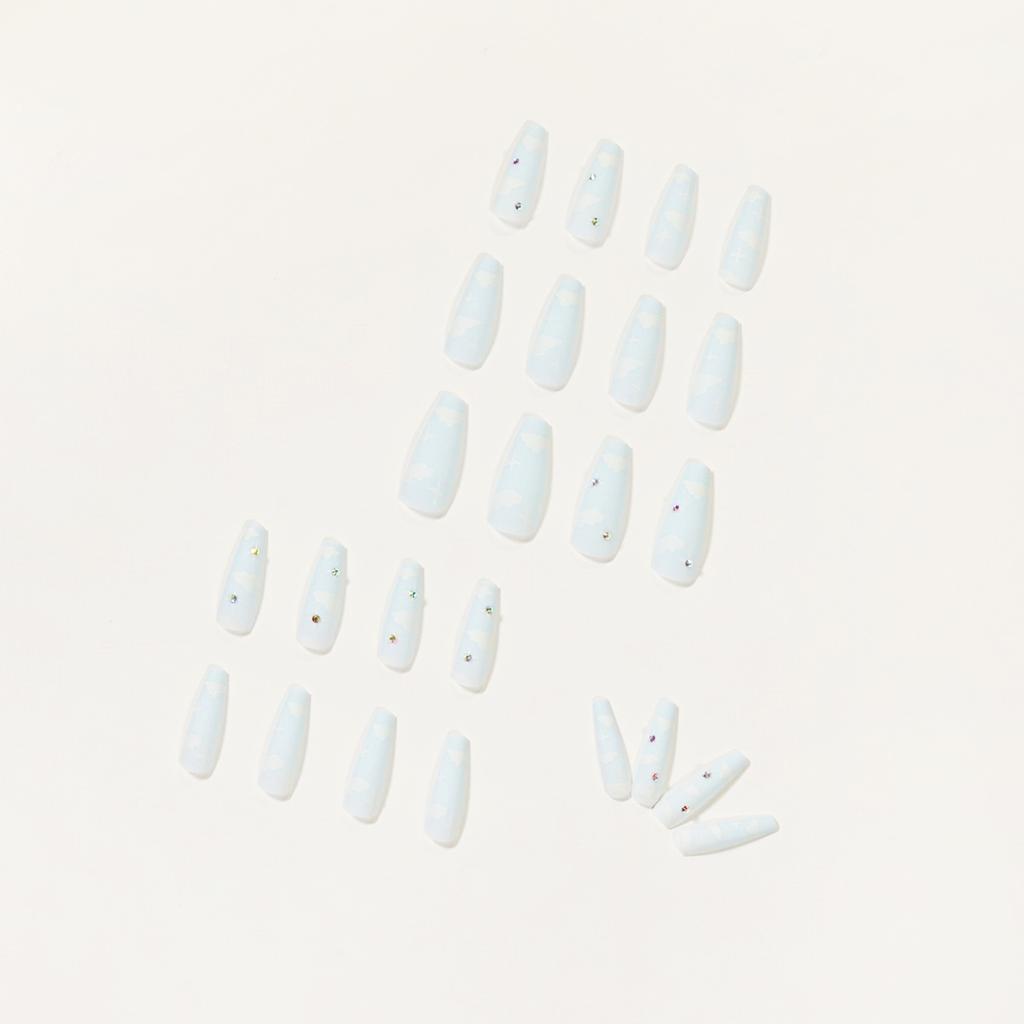 Clouds press on nails long ballet fake nails nail patch wear nail direct supply