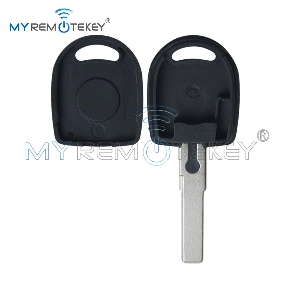 REMTEKEY Transponder key shell HU66 blade No chip round head for VW Golf Touran Jetta