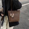 Portable woven bag women's 2025 new trendy retro tote bag simple large capacity shoulder armpit bag