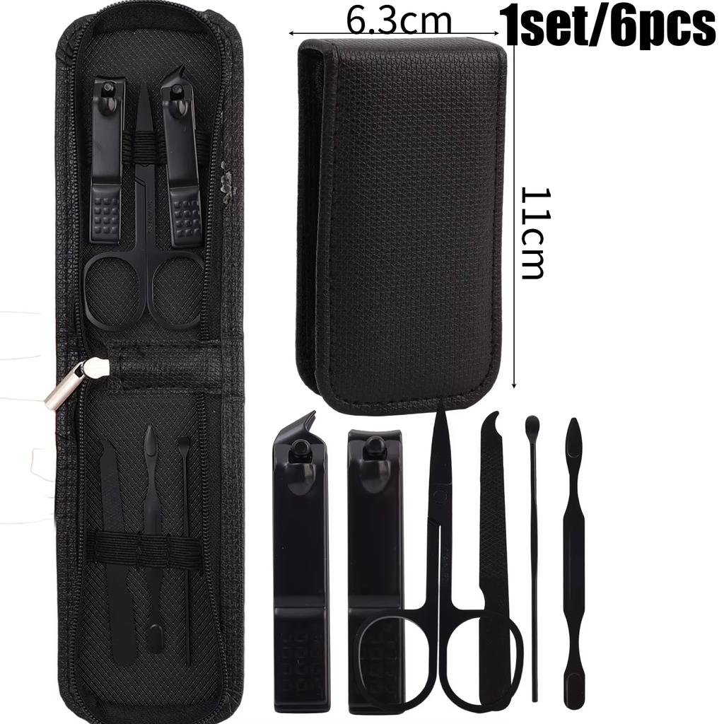 Tırnak makası seti Ev High End Erkek Ve Bayan Özel Tırnak Makası Manikür Güzellik Araçları 6 Parça Taşınabilir Ev