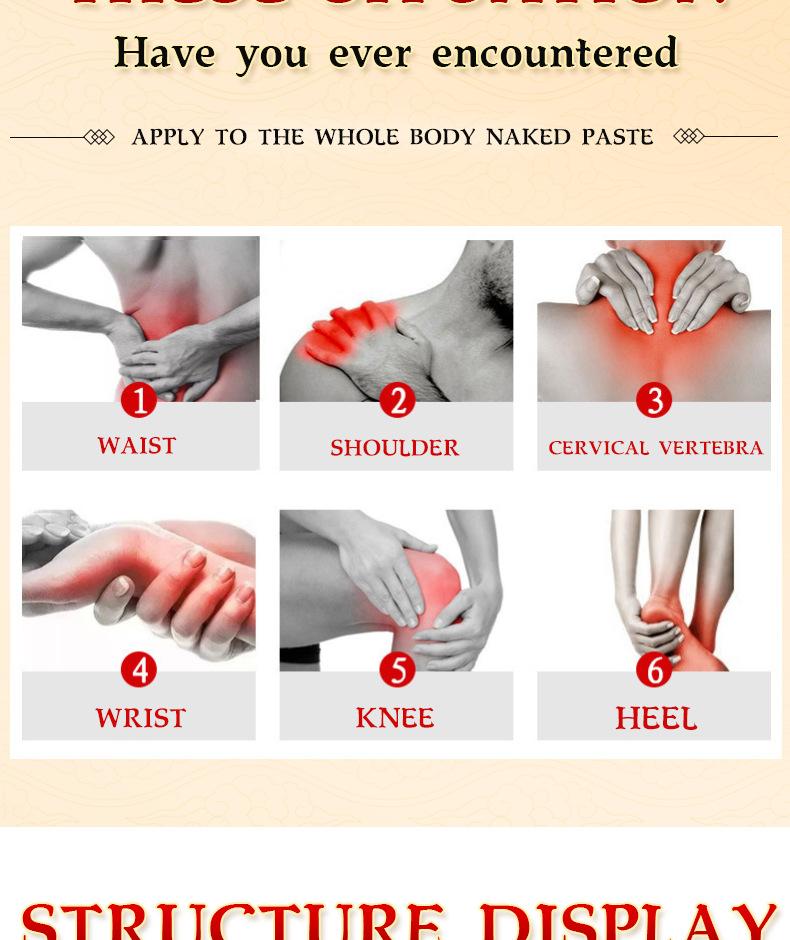 Black Plaster Lumbar Discomfort Relief Stickers Self-heating Joint Knee Patches Shoulder Neck Muscle Pain Treatment Care
