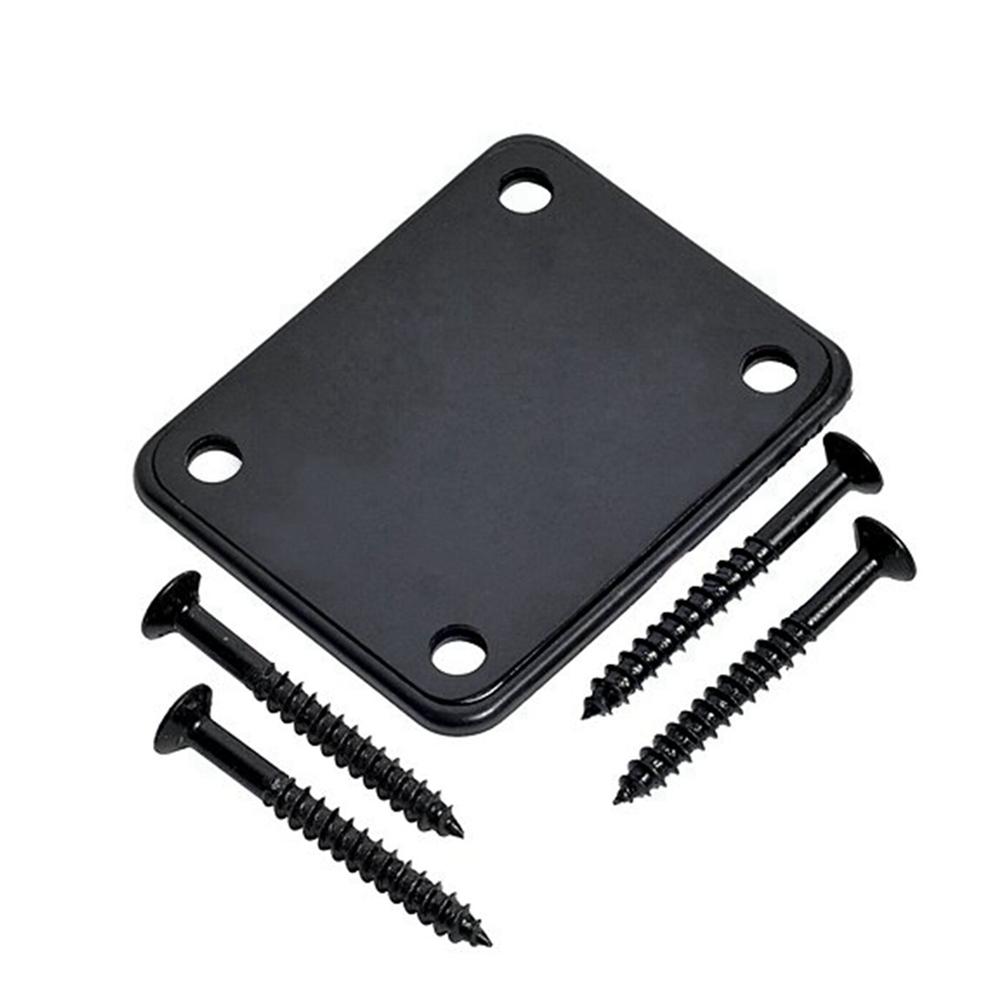 

1Set Electric Guitar Neck Plate with Screws for ST TL Guitar Jazz Bass Replacement Guitar Accessories 6Coloer