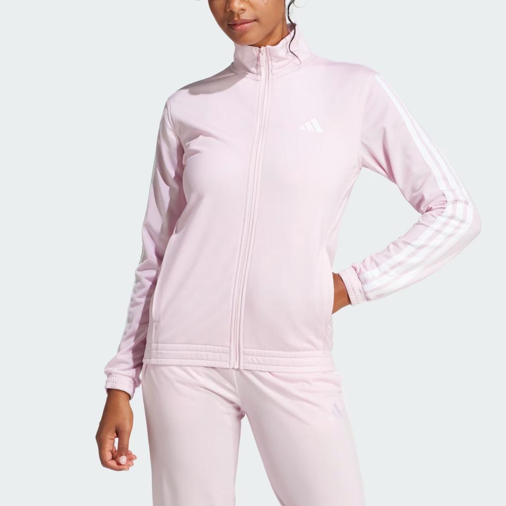 Adidas Logo Zip-Up Long Sleeve Jacket Women jackets Pink JD4520