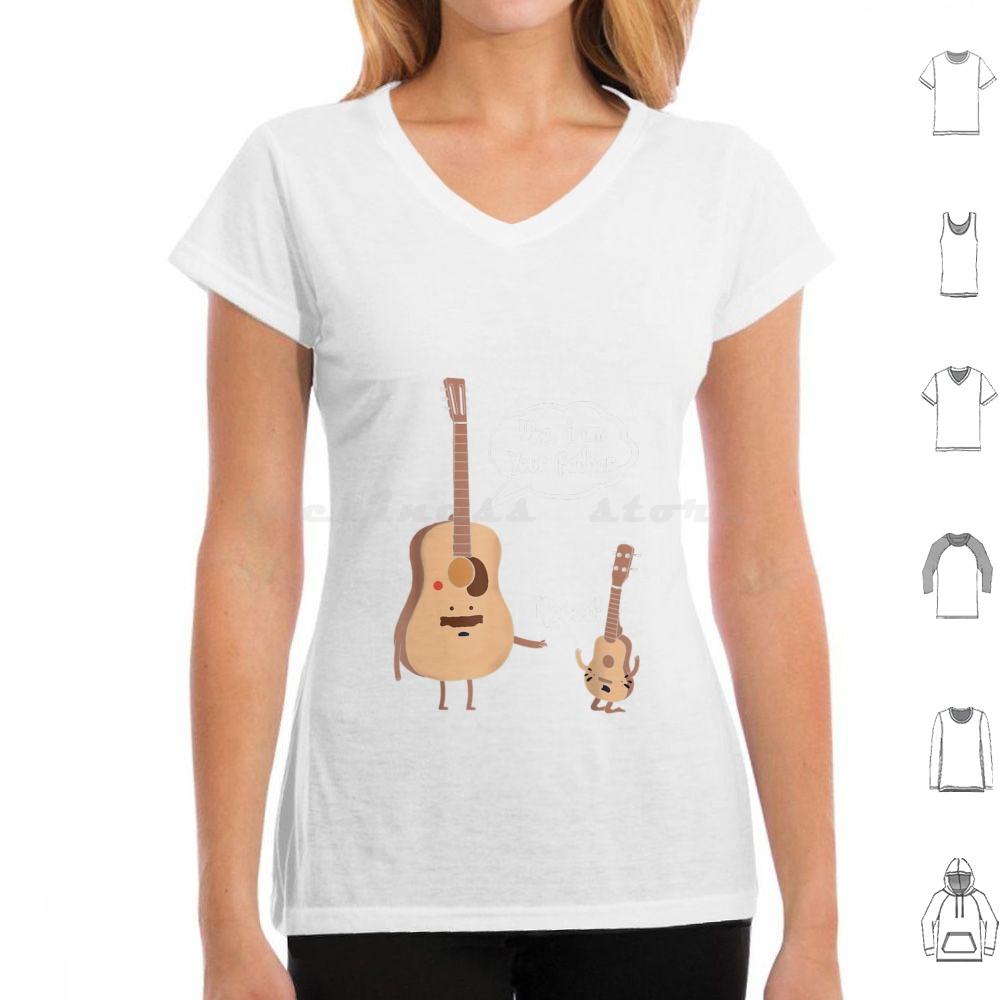 Uke I Am Your Father T Ukulele Guitar Music T Shirt Cotton Men Women DIY Print Funny Guitarist Guitar Player Birthday Christmas