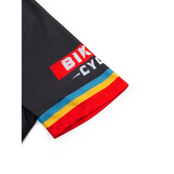 Men'S High-Quality Short Sleeve Cycling Jersey with Reflective Tag & Letter Print - Breathable Moisture-Wicking Fabric, All-Season Regular Fit