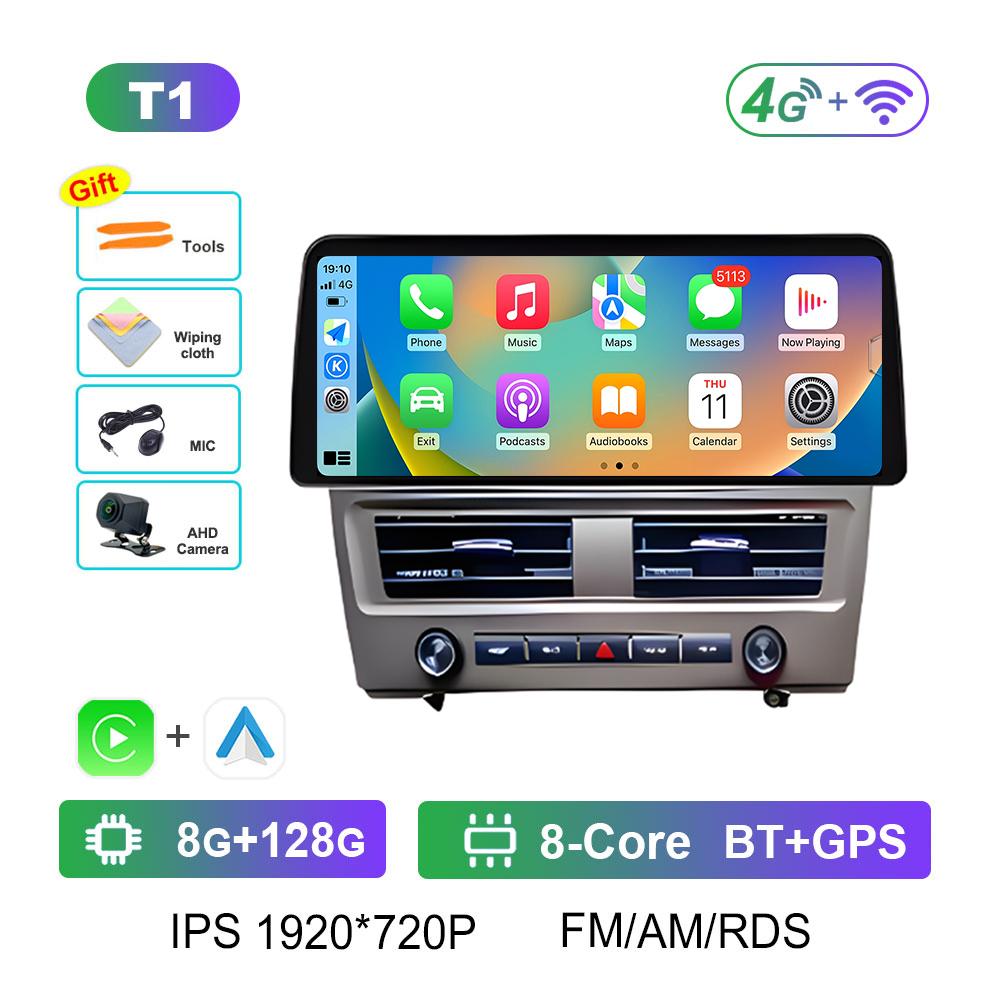 12.3 inch Touch Screen Wireless Carplay for Nissan Tiida C11 2005 2006 2007 2008 - 2010 GPS Navigation Bluetooth Cooling fan 4G