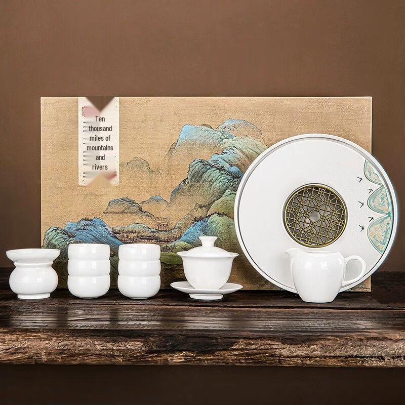 Jiakangming Coarse Pottery Round Tea Tray