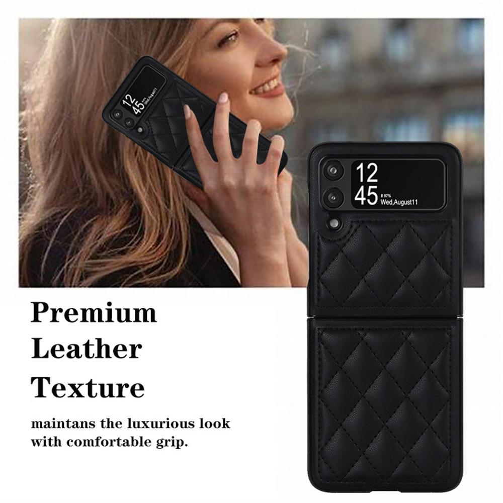 Luxus Premium Leder Textur Fall Für Samsung Galaxy Z Flip 4 3 Retro Klapp Volle Schutzhülle Schlank Telefon Abdeckung Für Flip3 Flip4