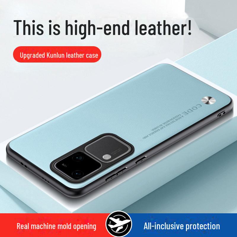 Kevlar Vivos18pro Mobile Phone Case: New Plain Leather Full-Cover Protective Cover for S18/S16/S15.
