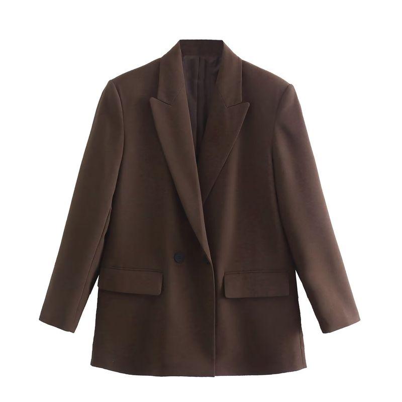 Araltay New Arrival Fashion Style Women's Clothing Fashion All-Match Pure Color Profile Double Breasted Suit Outwear 2753122