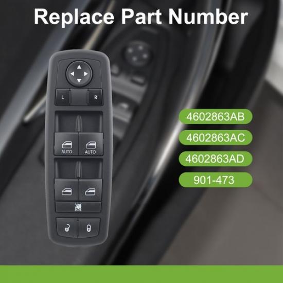 Master Window Switch Front Left Driver Fits Dodge Ram 1500 2500 3500 4602863AB