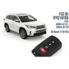 Smart Remote Key Fob Replacement Compatible with Toyota Highlander 2014 2015 2016 2017 2018 2019 4 Buttons HYQ14FBA P/N: 281451-2110 1551A-14FBA