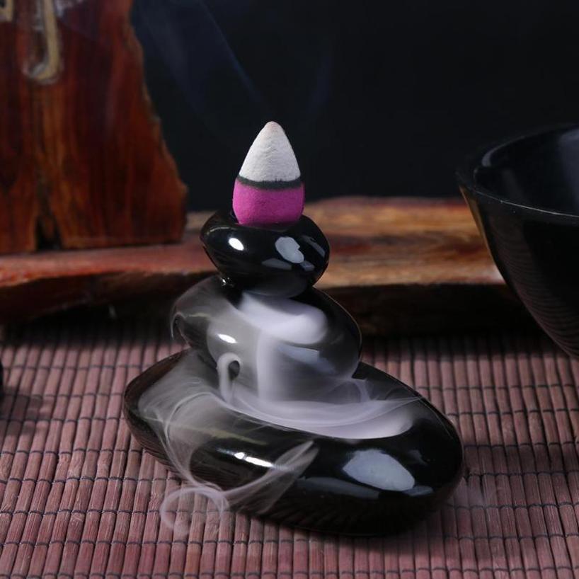 1 Pcs Small Censer Incense Holder Incense Home Office Teahouse Creative Decor Ceramic Incense Stand Lotus