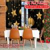 Flat Printing Golden New Year Modern Curtains Versatile Fabric Decorations Outdoor Suitable Curtain Set Of 2 Contemporary Made Polyester Washable