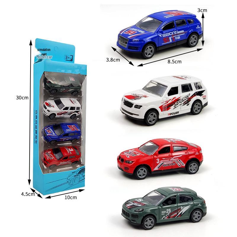 Children's Pull-Back Alloy Toy Car Set - School Bus Simulation Model