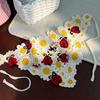 Dolce Carina Fatto a Mano Uncinetto Triangolo Vuoto Fascia per Capelli Asciugamano Donna Modello Fascia per Capelli Foulard Accessori per Capelli Gonna Tenda per il Lato B