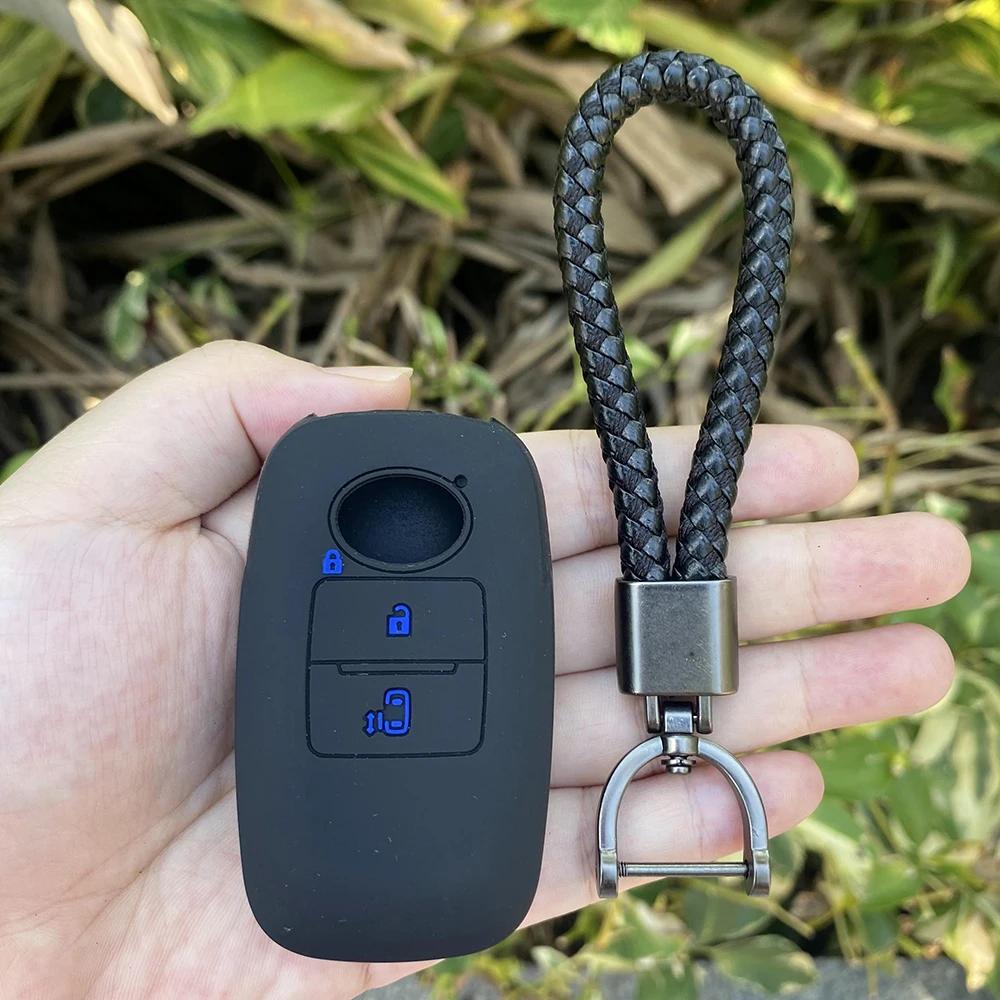 Rubber Car Key Fob Cover Silicone Protector Case Shell for Toyota RAIZE for Daihatsu Rocky 3 Buttons Auto Key Chain Accessories