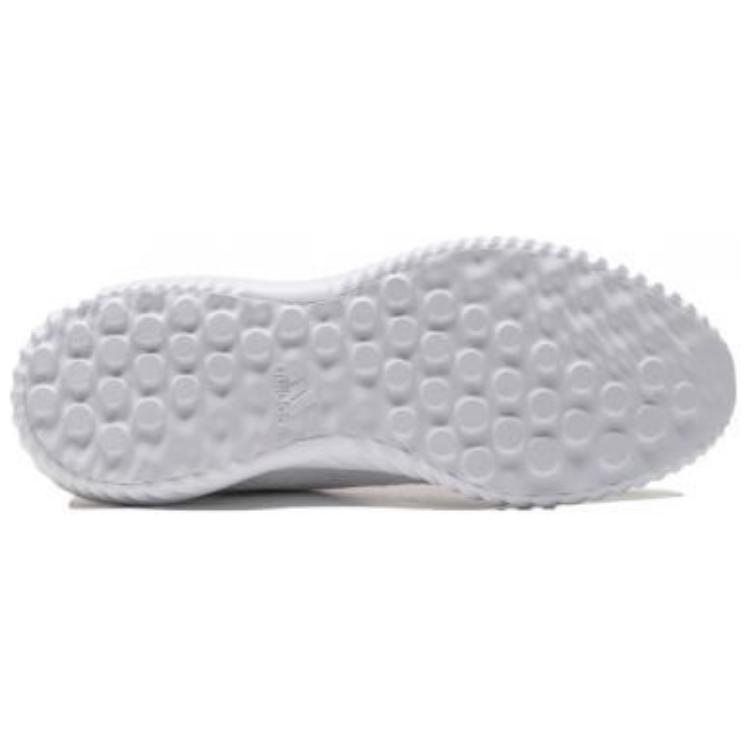 Adidas Alphabounce Ek Solid Color Lace-Up Breathable Fabric Leather Non-Slip Wear-Resistant Low-Top Casual Running Shoes Unisex Sneakers White GW4223
