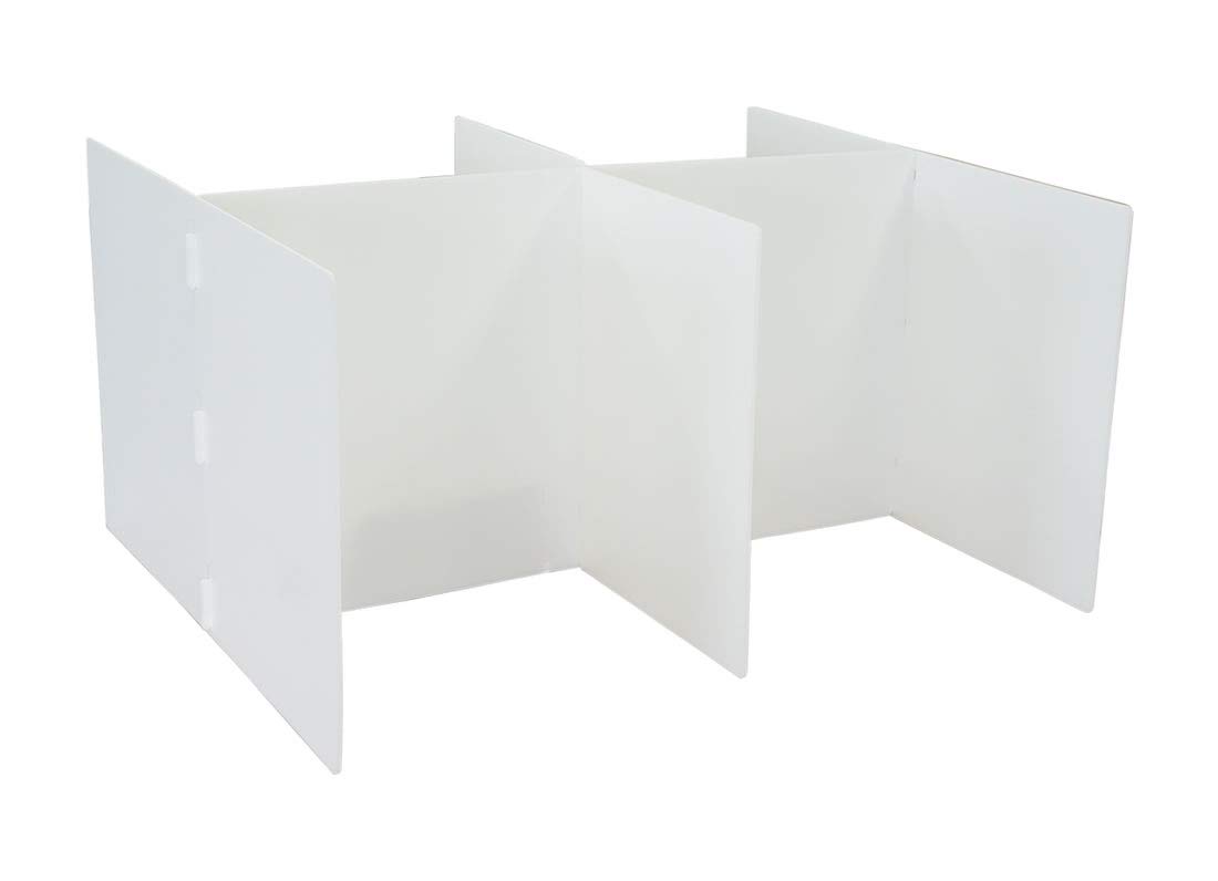 

Yamako Пладан Простая настольная перегородка Пладан для 4 человек, Белая, Толщина 5 мм, Ширина 1200 мм x Глубина 750 мм x Высота 590 мм