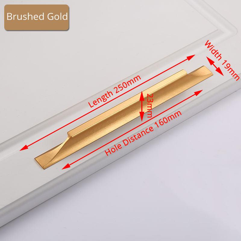 KAK American Style Black Cabinet Handles Gold Solid Aluminum Alloy Kitchen Cupboard Pulls Drawer Knobs Furniture Handle Hardware