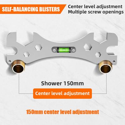 Multifunctional Bathroom Wrench Incurved Angle Levelling Wrenches Universal Shower Faucet Repair Wrench Portable Stainless Steel Wrench Tools